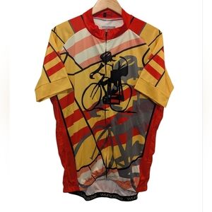 Weimostar Short Sleeve Cycling Jersey with Graphic Design Size XXL